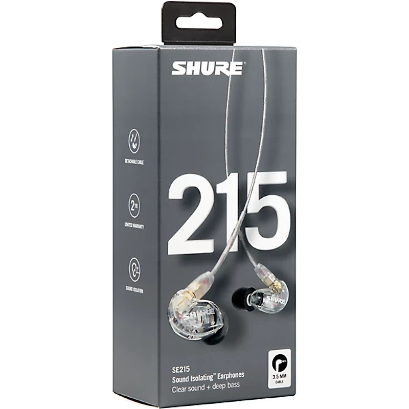 Shure SE215 Dynamic MicroDriver Earphones