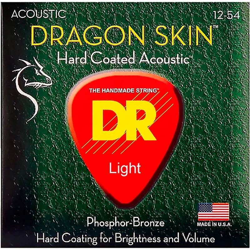 DR Strings DSA-12 Dragon Skin K3 Coated Acoustic Strings Medium