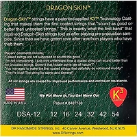 DR Strings DSA-12 Dragon Skin K3 Coated Acoustic Strings Medium