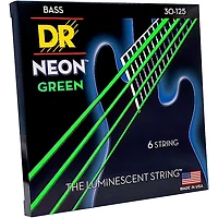DR Strings NEON Hi-Def Green Bass SuperStrings Medium 6-String