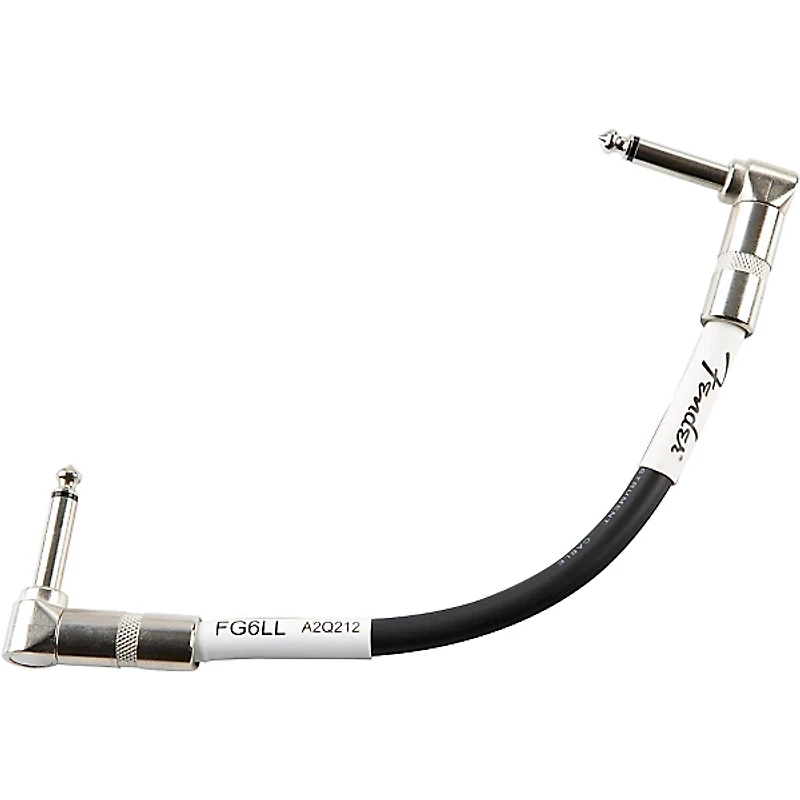 Fender Performance Series Instrument Cable Black 6-inch Patch