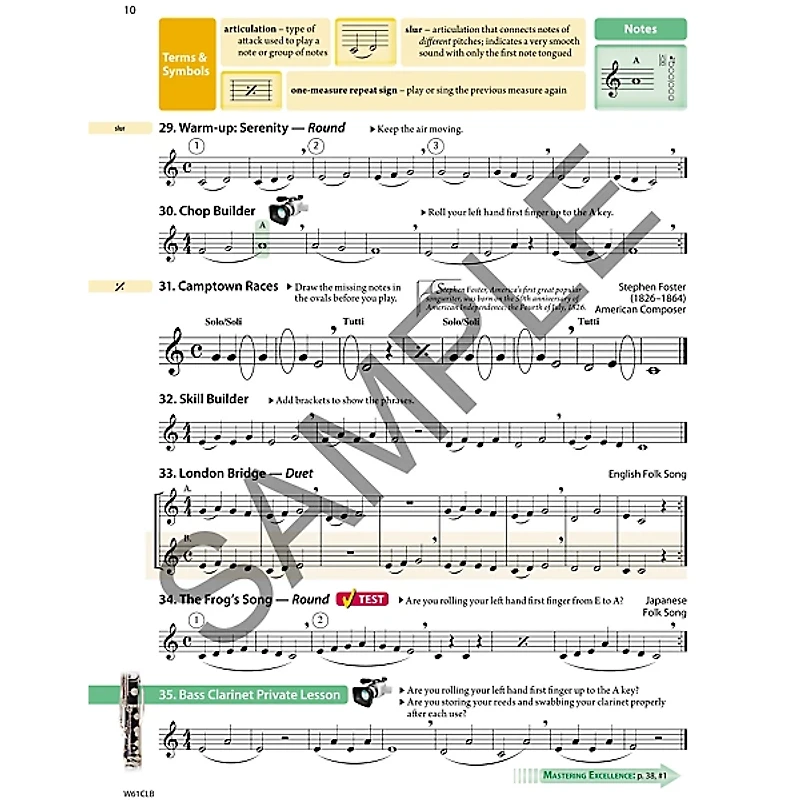KJOS Tradition Of Excellence Book 1 for Bass Clarinet