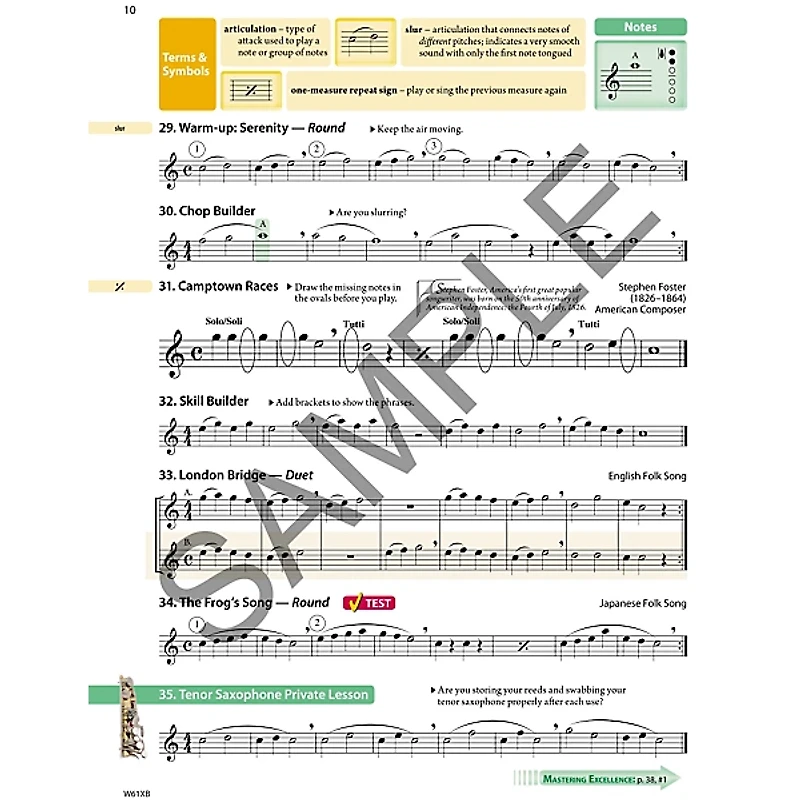 KJOS Tradition Of Excellence Book 1 for Tenor Sax