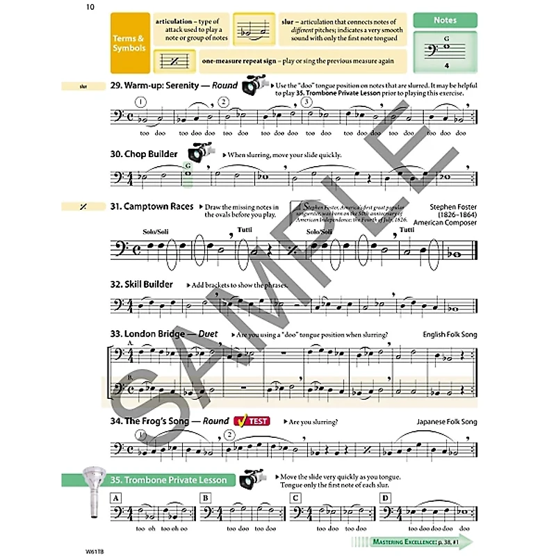 KJOS Tradition Of Excellence Book 1 for Trombone