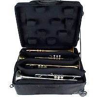 Protec IP301QWL iPAC Quad Trumpet Case with Wheels IP301QWL Black