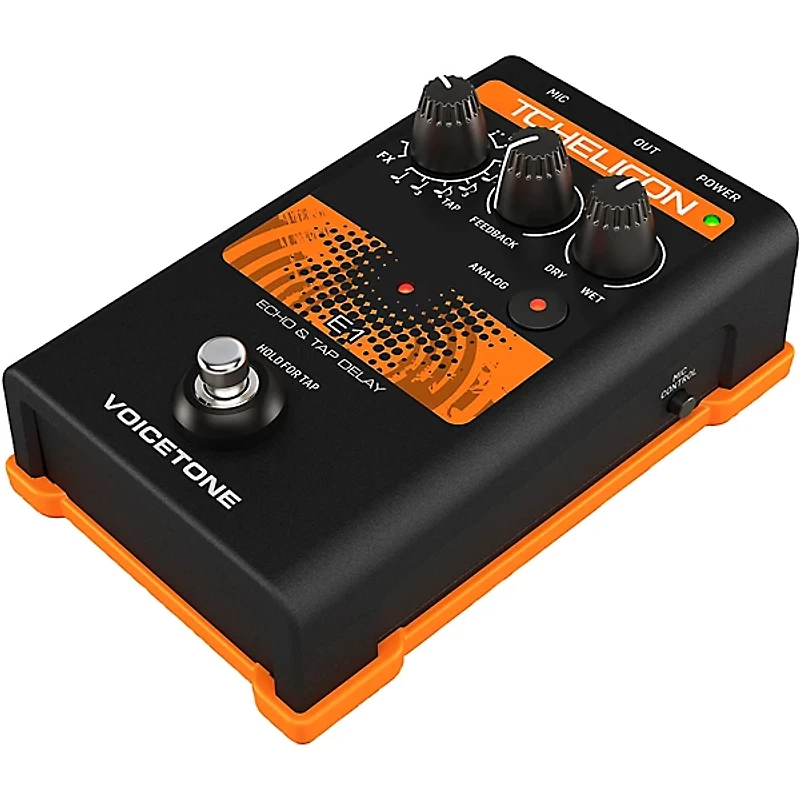 TC Helicon VoiceTone Single E1 Echo & Tap Delay Effects Pedal
