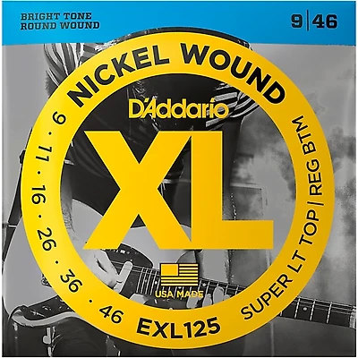 D'Addario EXL125 Super Light Top/Regular Bottom Electric Guitar Strings