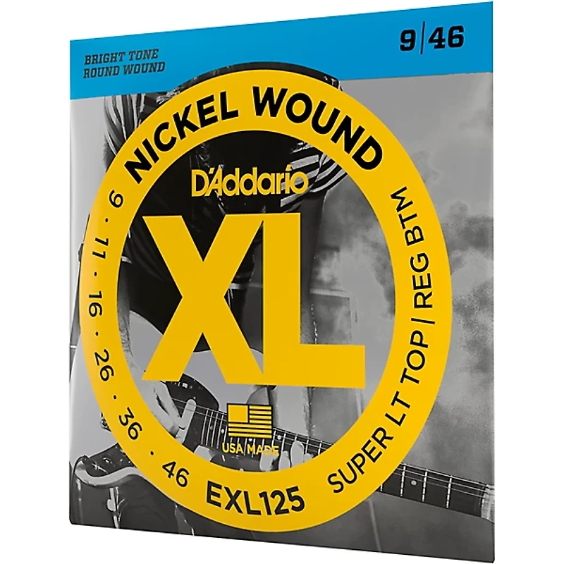 D'Addario EXL125 Super Light Top/Regular Bottom Electric Guitar Strings