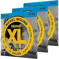 D'Addario EXL125-3D Electric Guitar Strings 3-Pack