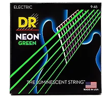 DR Strings NEON Hi-Def Green SuperStrings Light Top Heavy Bottom Electric Guitar Strings