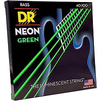 DR Strings NEON Hi-Def Green Bass SuperStrings Light 4-String