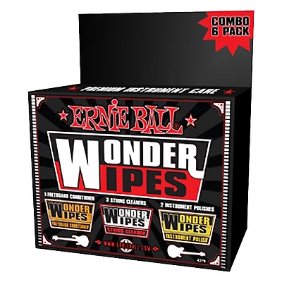 Ernie Ball Wonder Wipe Variety 6-Pack