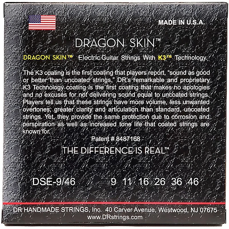 DR Strings DSE-9/46 Dragon Skin Coated Light-Medium Electric Guitar Strings