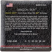 DR Strings DSE-9/46 Dragon Skin Coated Light-Medium Electric Guitar Strings