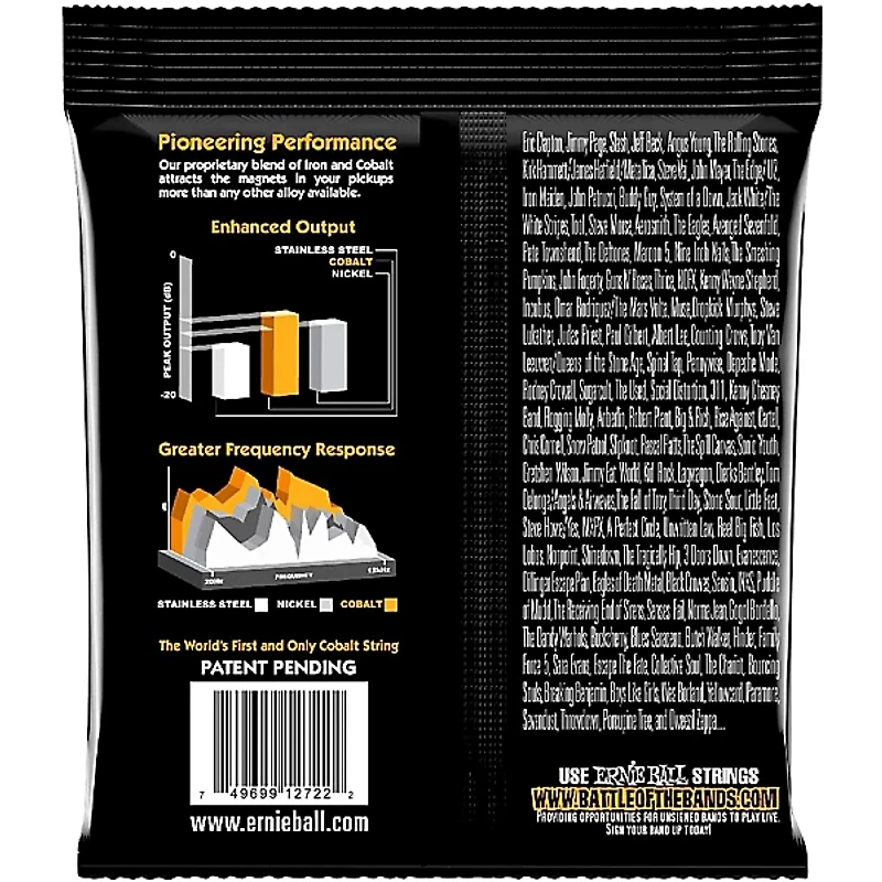 Ernie Ball 2722 Cobalt Hybrid Slinky Electric Guitar Strings