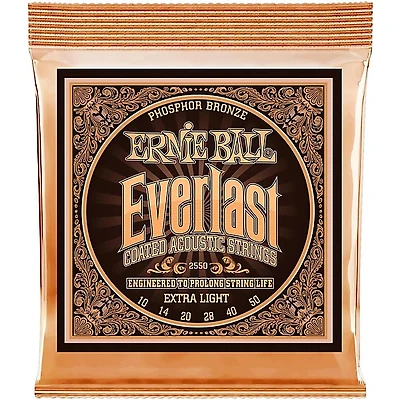 Ernie Ball 2550 Everlast Phosphor Extra Light Acoustic Guitar Strings