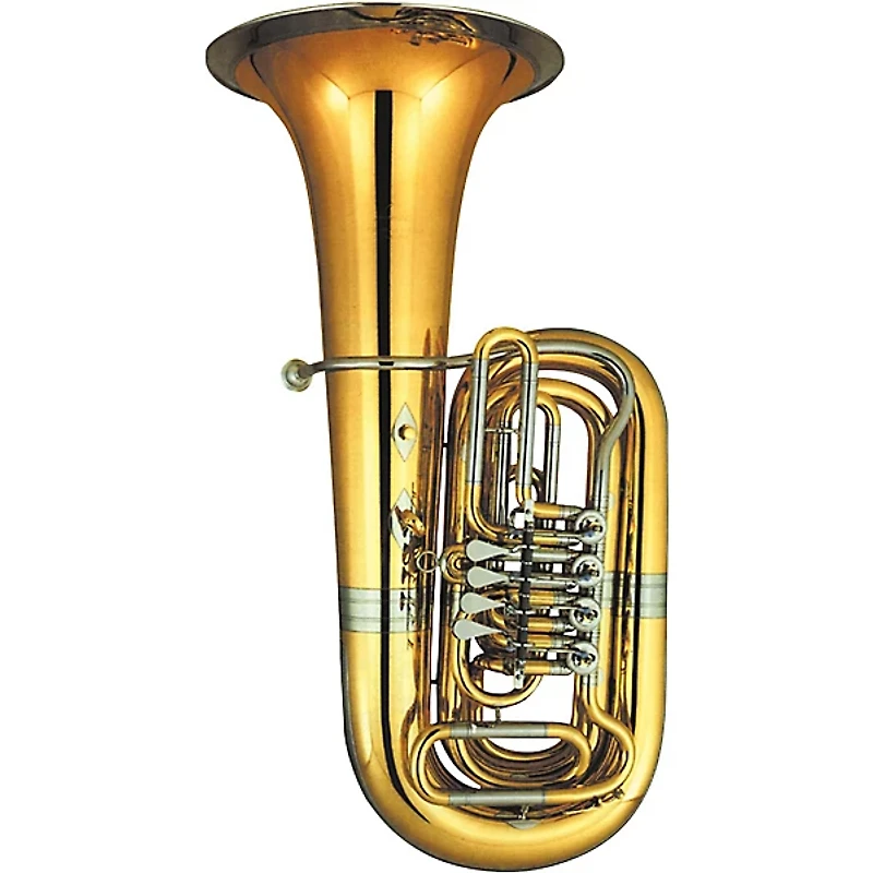 Miraphone 186-4U Series 4-Valve Yellow Brass BBb Tuba with Hard Case