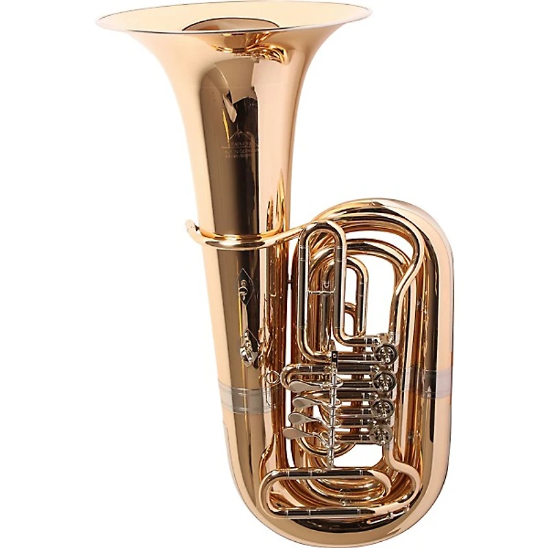Miraphone 186-4U Series 4-Valve Gold Brass BBb Tuba with Hard Case