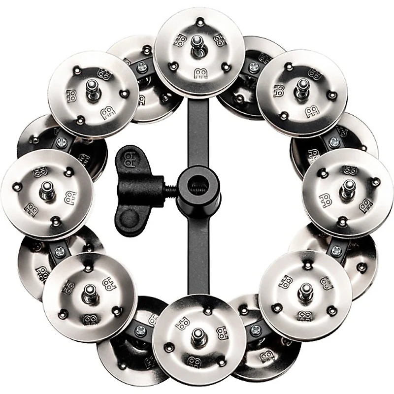 MEINL Headliner Hi Hat Tambourine Steel Jingles Black 2 Row