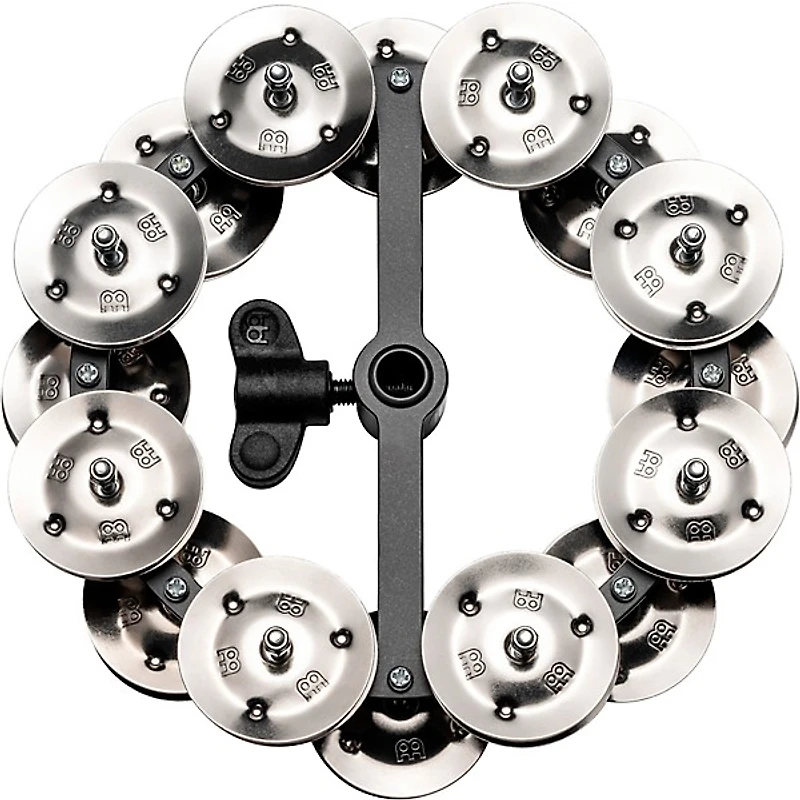 MEINL Headliner Hi Hat Tambourine Steel Jingles Black 2 Row