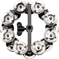 MEINL Headliner Hi Hat Tambourine Steel Jingles Black 2 Row