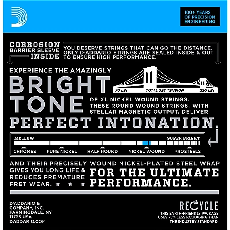 D'Addario EXL120-8 8-String Super Light Electric Guitar Strings