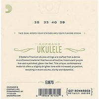 D'Addario EJ87S Titanium Soprano Ukulele Strings