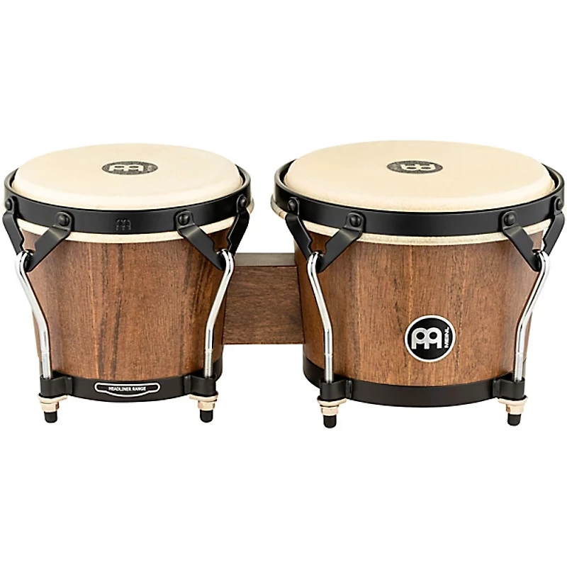 MEINL Headliner Traditional Designer Series Wood Bongos Walnut Brown 6.75 in. x 8 in.