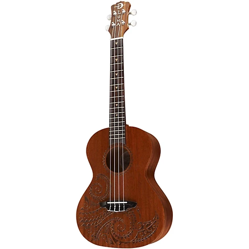 Luna Tattoo Tenor Ukulele Natural Tenor
