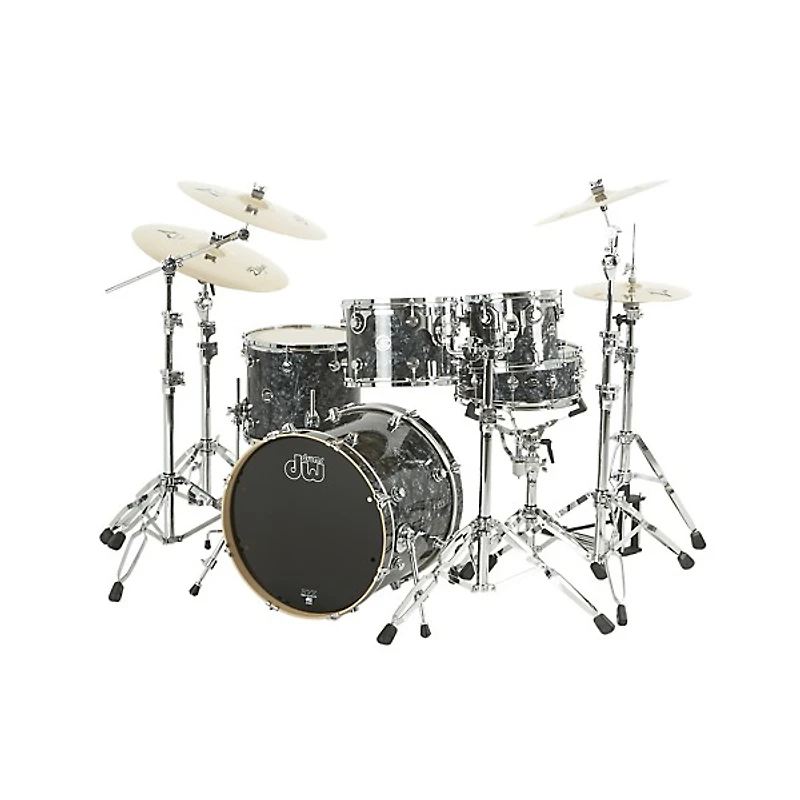 DW Performance Series 5-Piece Shell Pack Black Diamond with Chrome Hardware