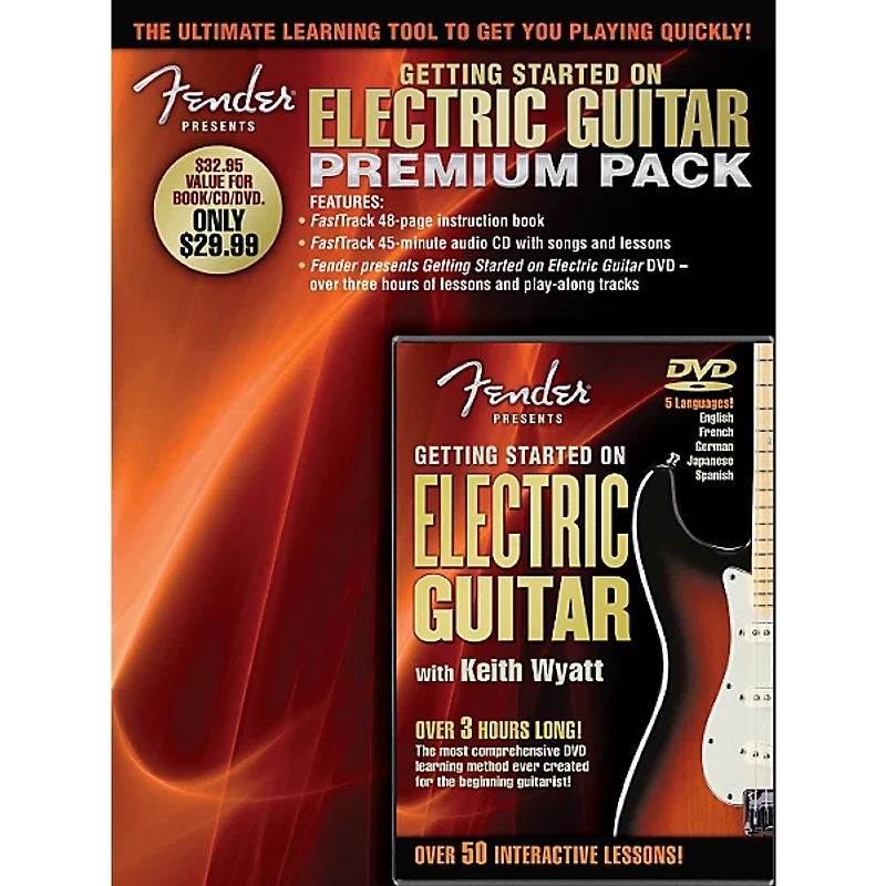 Hal Leonard Fender Presents Getting Started on Electric Guitar Premium Pack (Book/Online Audio)