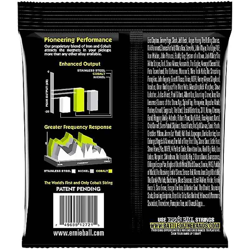 Ernie Ball 2728 Cobalt 7-String Regular Slinky Electric Guitar Strings