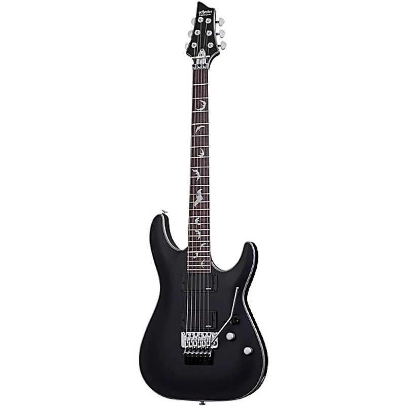Schecter Guitar Research Damien Platinum 6 With Floyd Rose Electric Guitar Satin Black