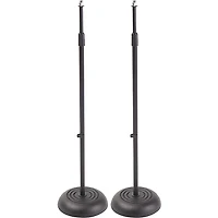 Proline MS235BK Round Base Mic Stand 2-Pack Black