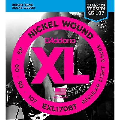 D'Addario EXL170BT Balanced Tension 45-107 Long Scale Electric Bass String Set