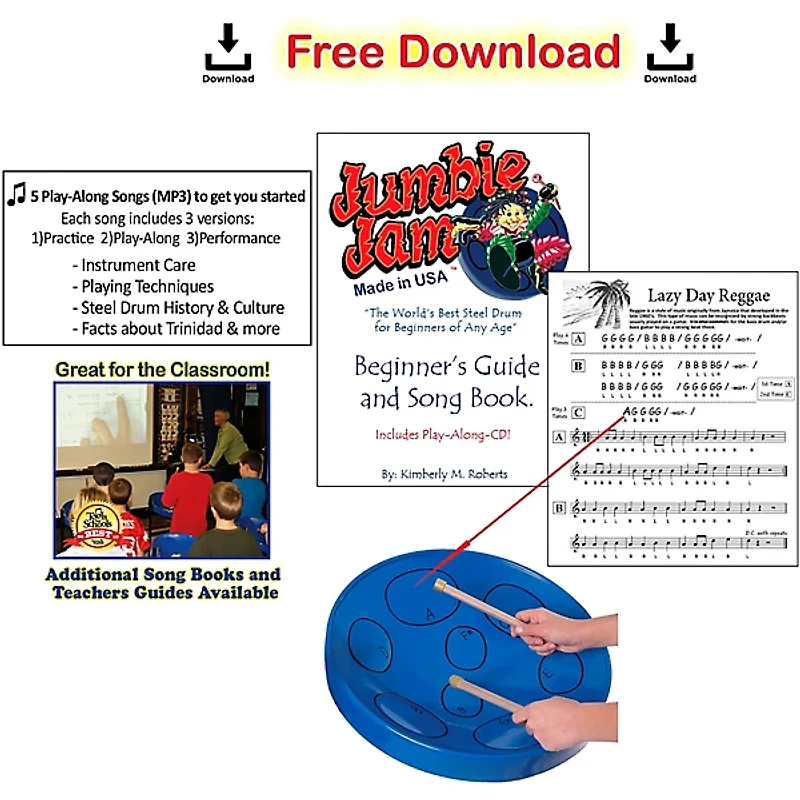 Panyard Jumbie Jam Steel Drum Kit with Table Top Stand