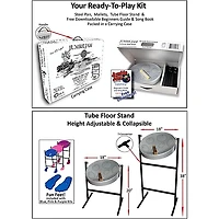 Panyard Jumbie Jam Steel Drum Kit With Tube Floor Stand