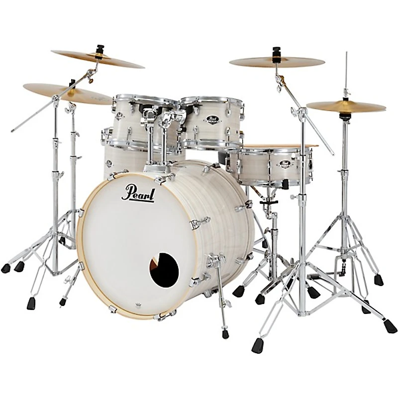 Pearl Export New Fusion 5-Piece Drum Set With Hardware Slipstream white