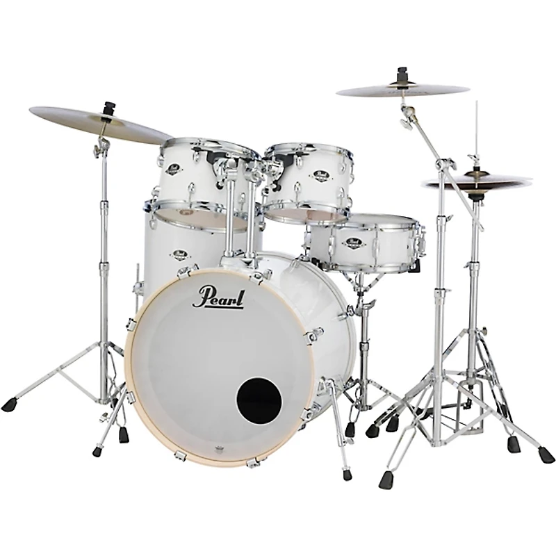 Pearl Export Standard 5-Piece Drum Set with Hardware Pure White