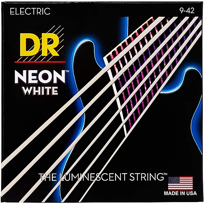 DR Strings K3 NEON Hi-Def White Electric Lite Guitar Strings