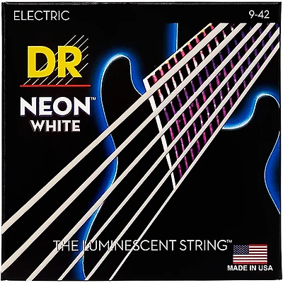 DR Strings K3 NEON Hi-Def White Electric Lite Guitar Strings