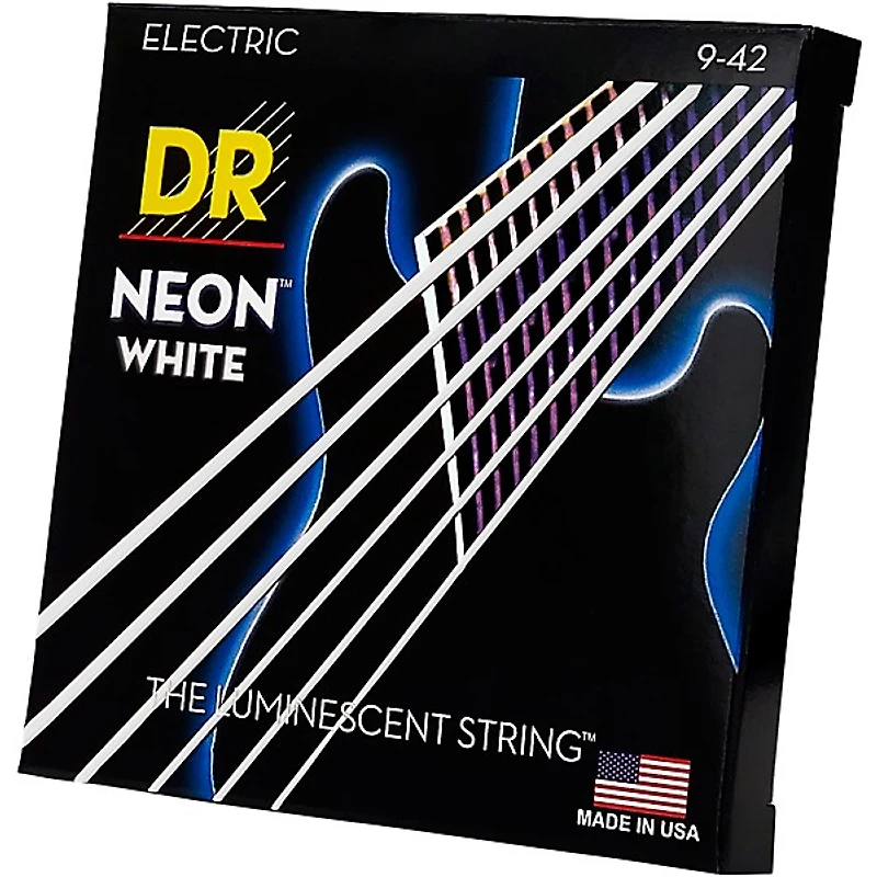 DR Strings K3 NEON Hi-Def White Electric Lite Guitar Strings
