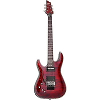 Schecter Guitar Research Hellraiser C-1 With Floyd Rose Sustaniac Left-Handed Electric Guitar Black Cherry