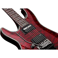 Schecter Guitar Research Hellraiser C-1 With Floyd Rose Sustaniac Left-Handed Electric Guitar Black Cherry