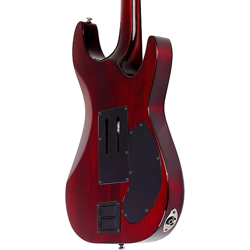 Schecter Guitar Research Hellraiser C-1 With Floyd Rose Sustaniac Left-Handed Electric Guitar Black Cherry