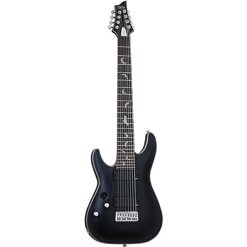 Schecter Guitar Research Damien Platinum 8 Left- Handed Electric Guitar Satin Black