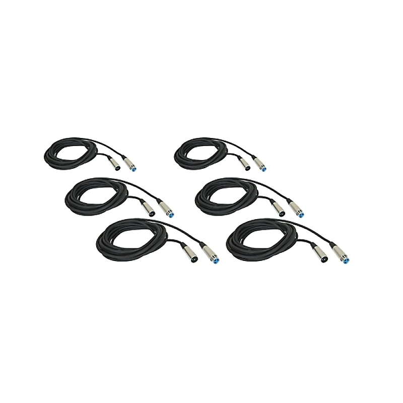 Musician's Gear Lo-Z Microphone Cable 20' 6-Pack