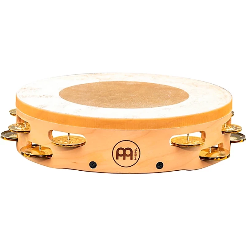 MEINL Artisan Edition Calf Skin Tambourine Dual Rows, Mixed Jingles, 10"