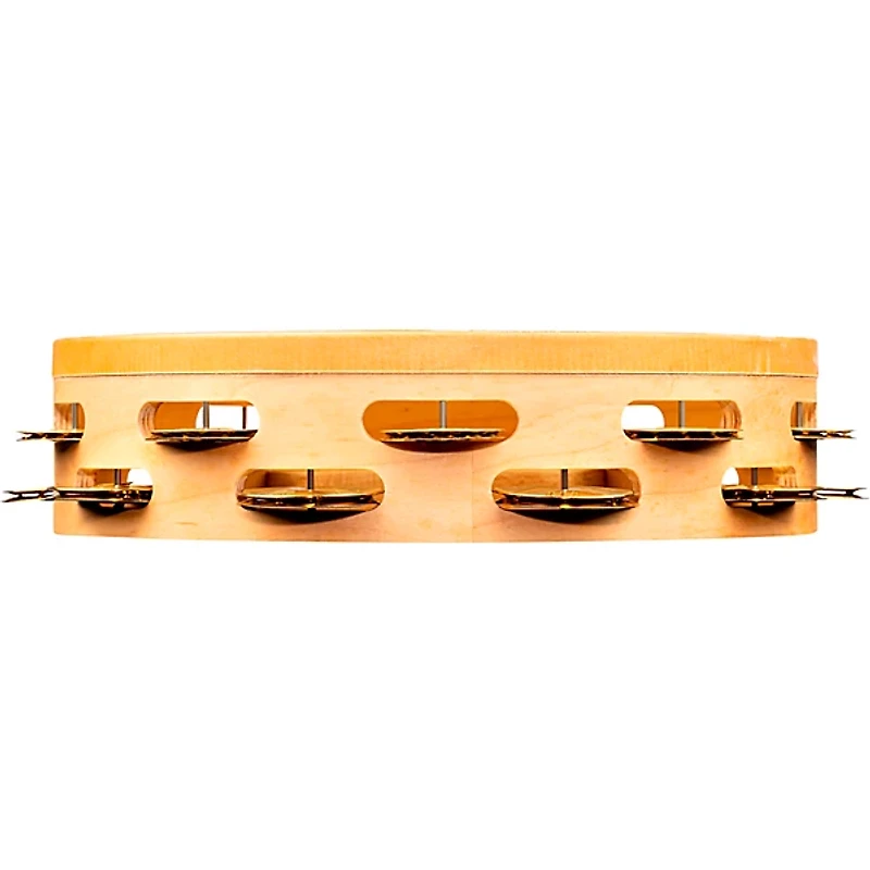 MEINL Artisan Edition Calf Skin Tambourine Dual Rows, Mixed Jingles, 10"