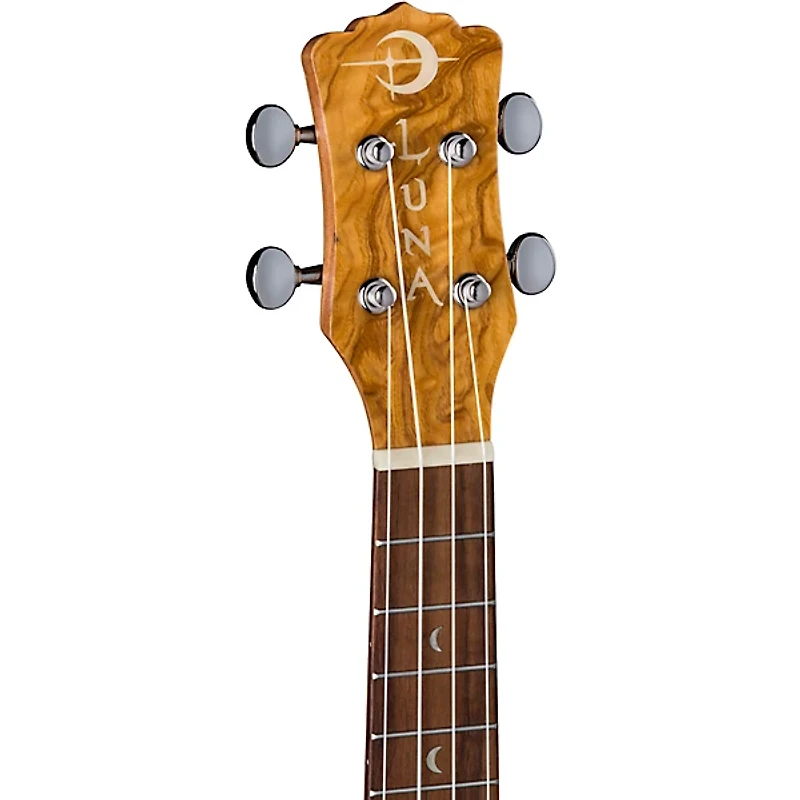 Luna Concert Exotic Ukulele Olive Ash